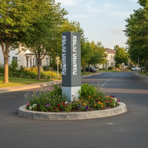 עיצוב שלט שם שכונה